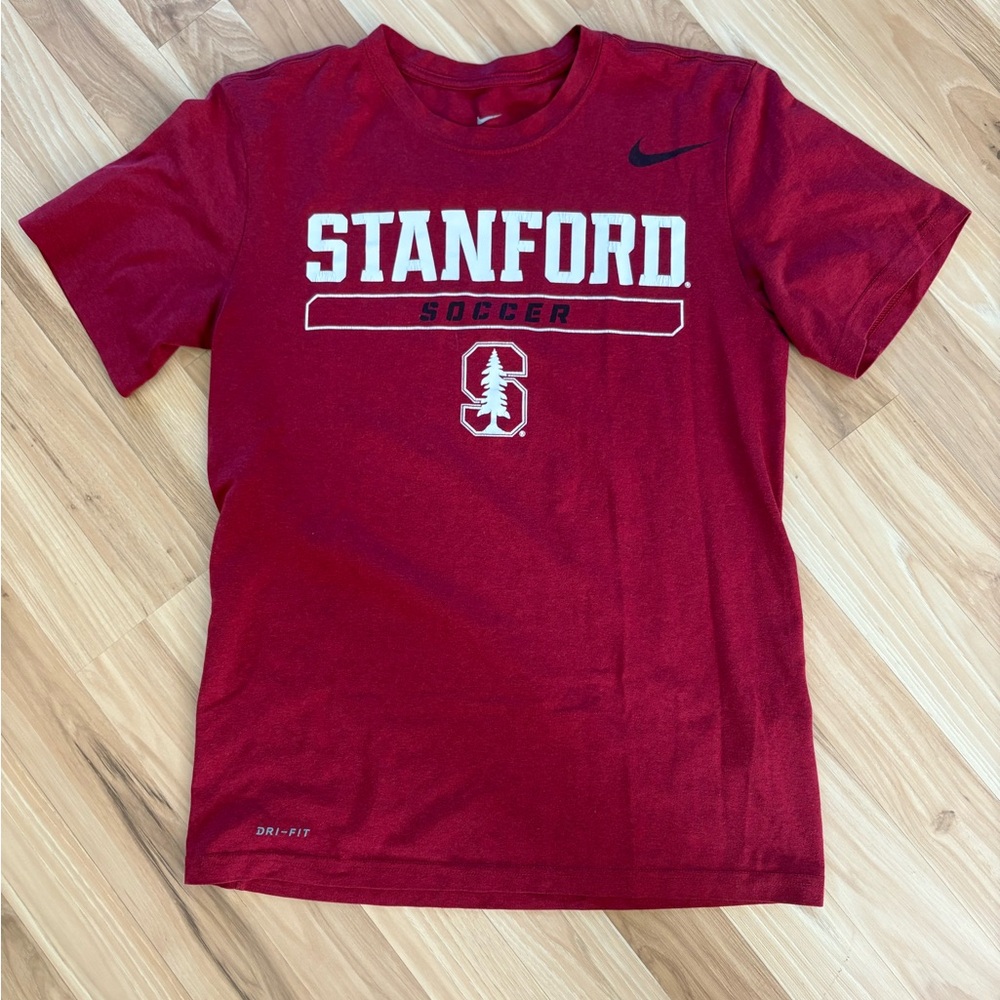 Nike Red Short Sleeve Tee - Stanford Soccer